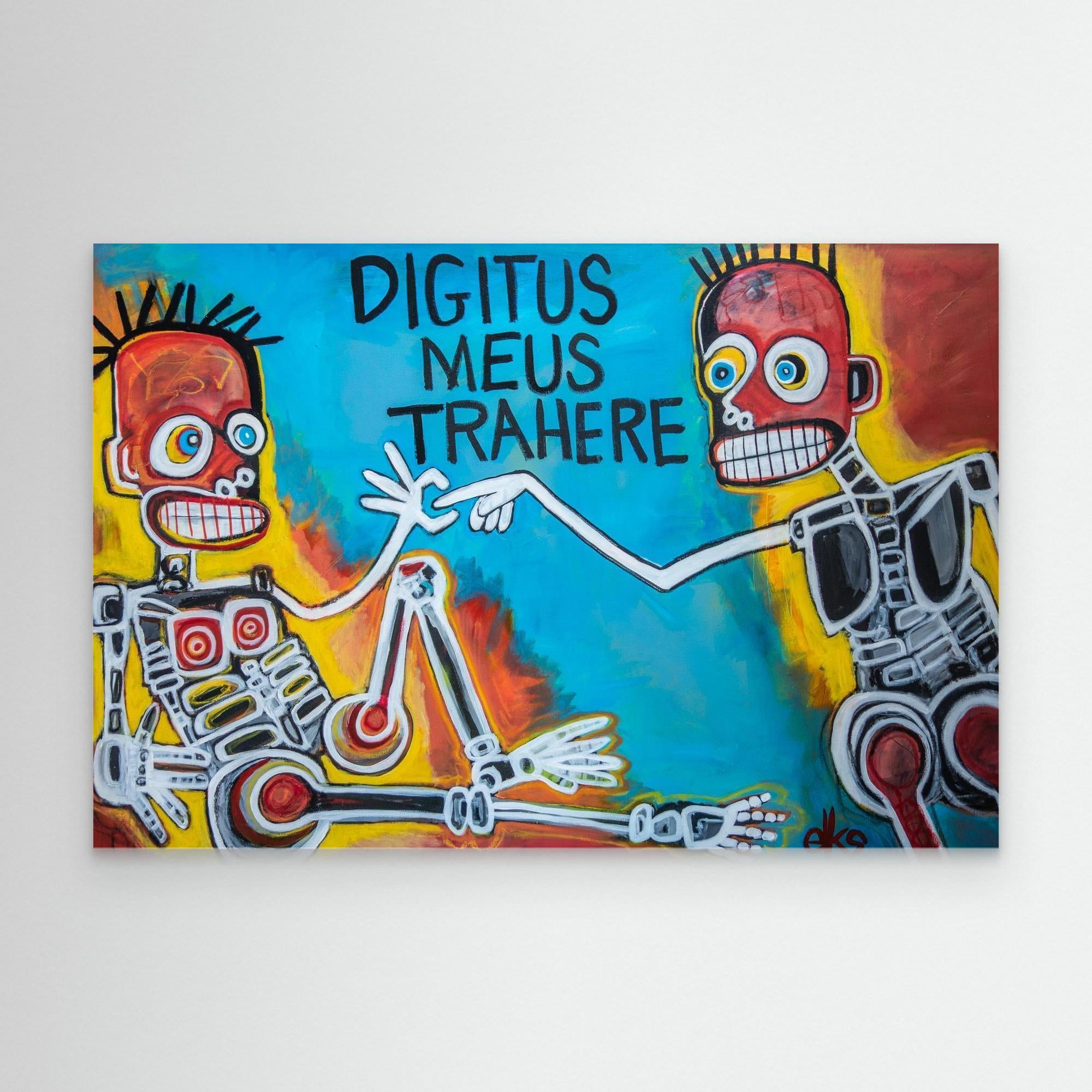 Canvas Art Print - DIGITUS MEUS TRAHERE - Nancy Elks Artist