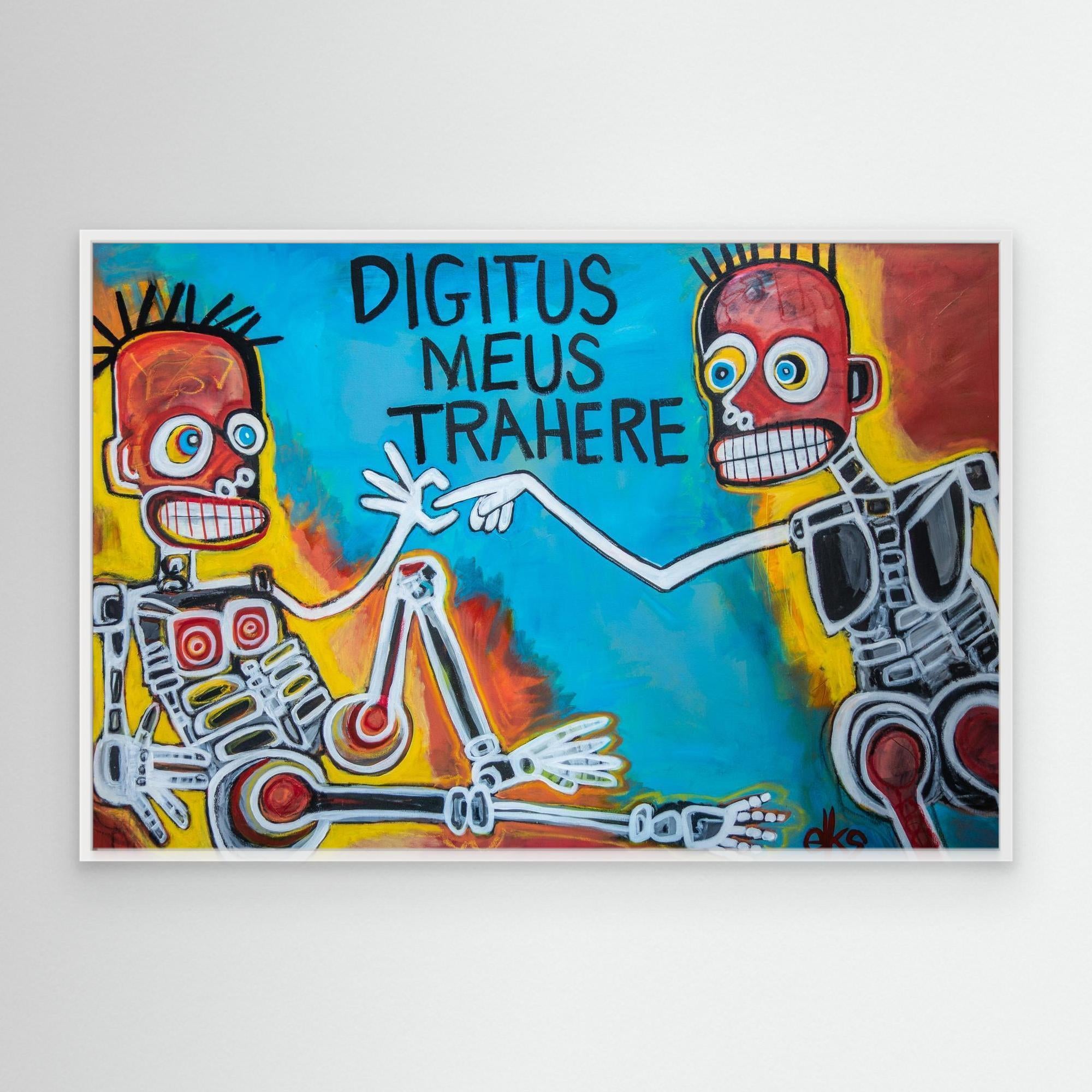 Canvas Art Print - DIGITUS MEUS TRAHERE - Nancy Elks Artist
