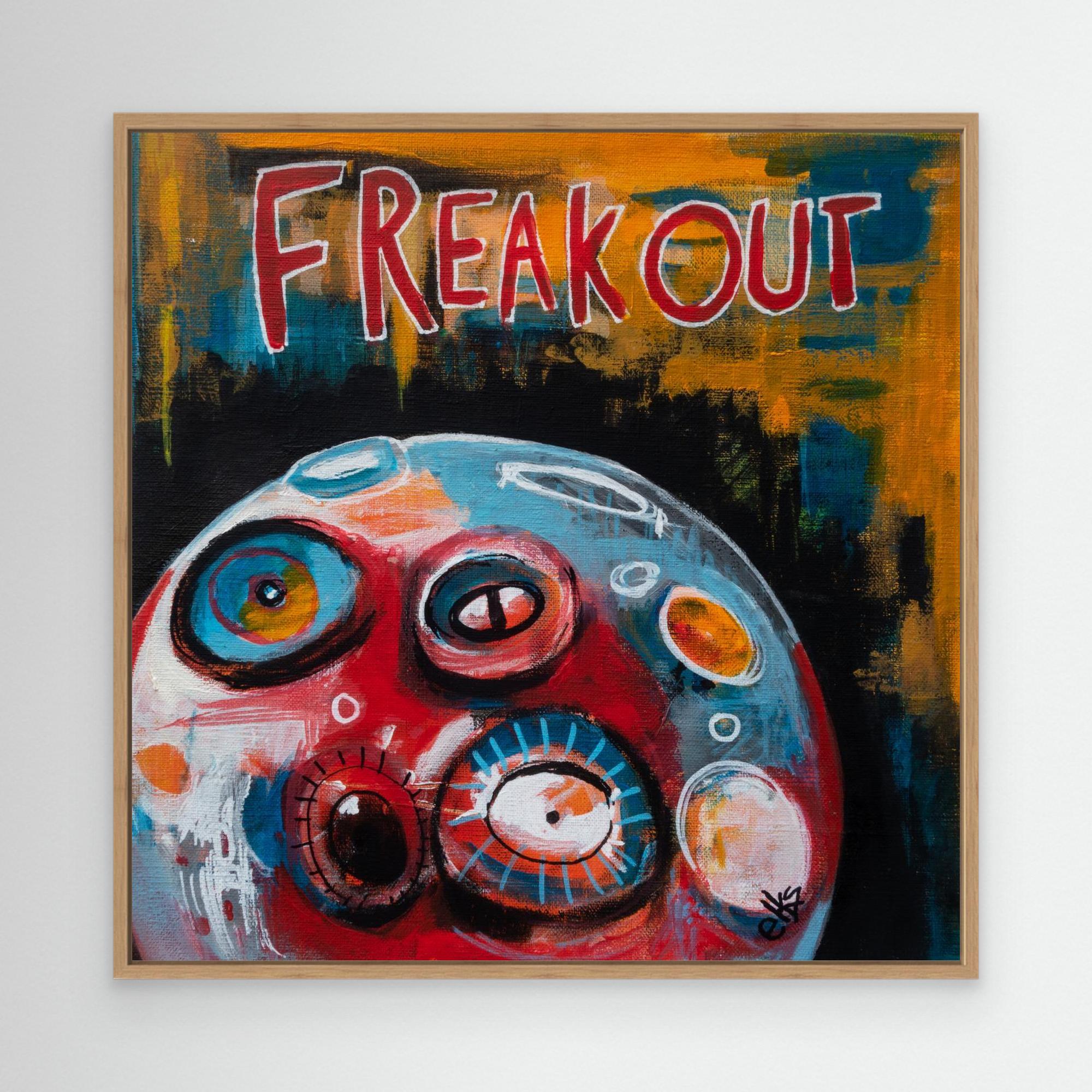 Canvas Art Print - FREAK OUT (from the 12” Collection) - Nancy Elks Artist