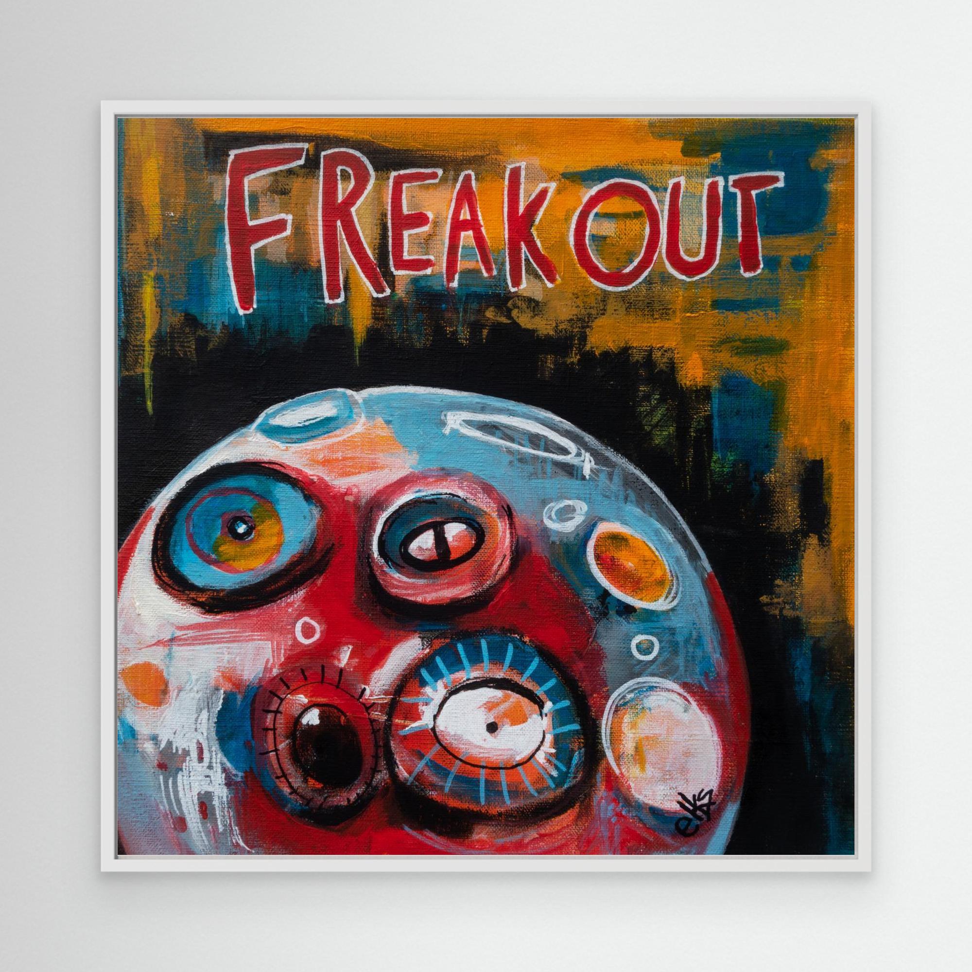 Canvas Art Print - FREAK OUT (from the 12” Collection) - Nancy Elks Artist