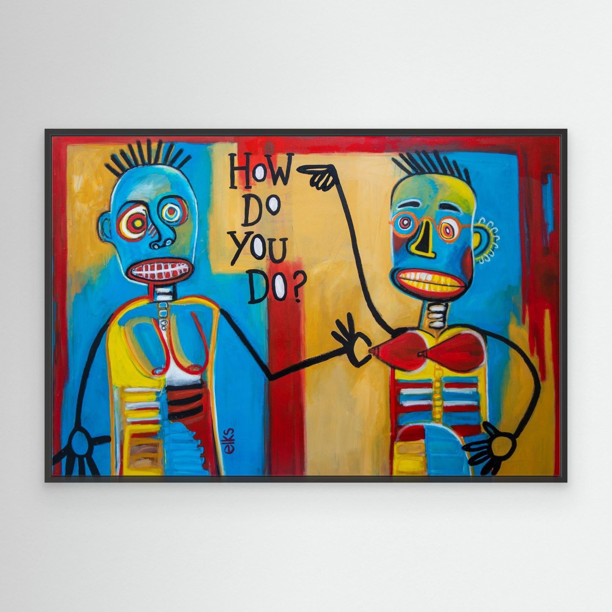 Canvas Art Print - HOW DO YOU DO? - Nancy Elks Artist