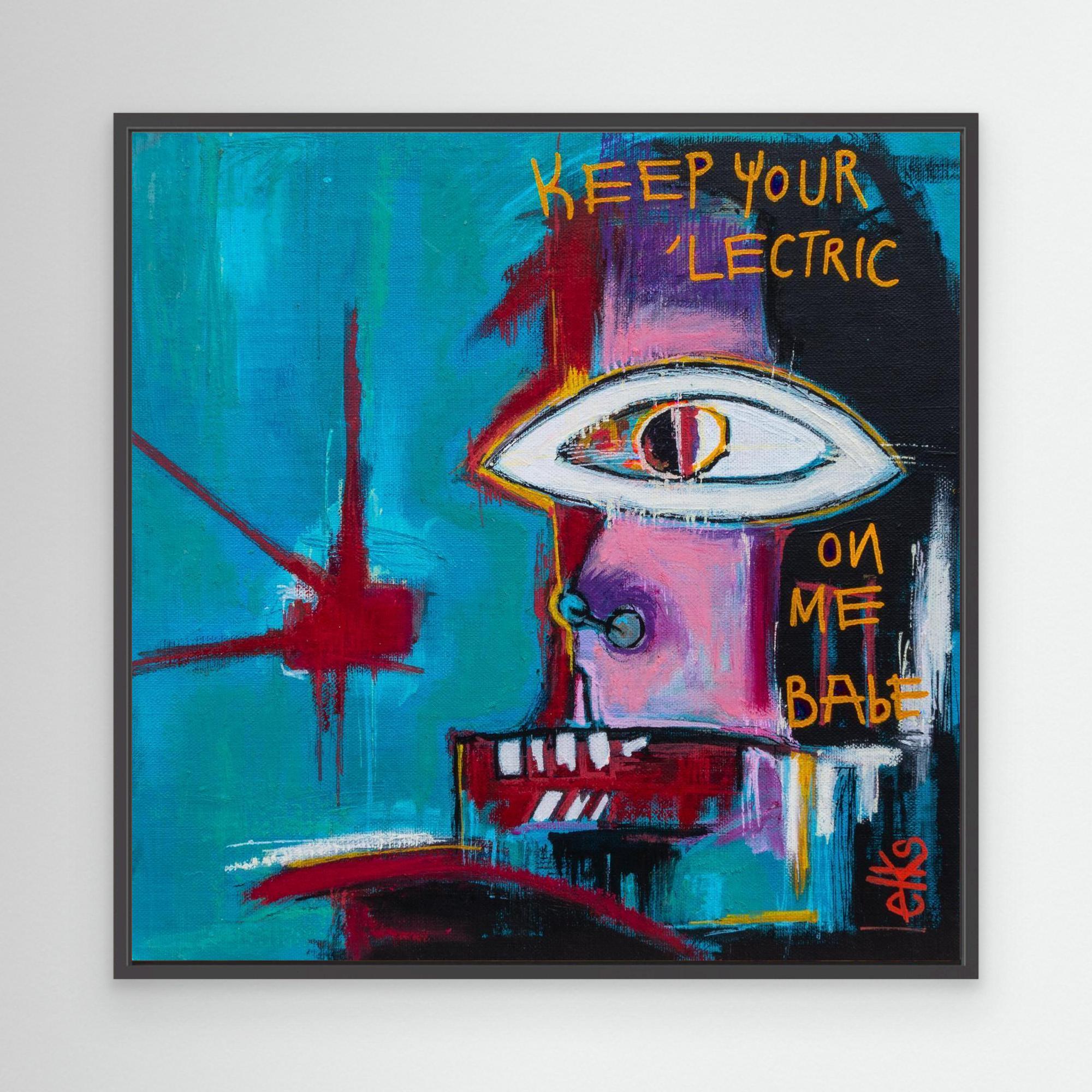 Canvas Art Print - 'LECTRIC EYE (from the 12” Collection) - Nancy Elks Artist