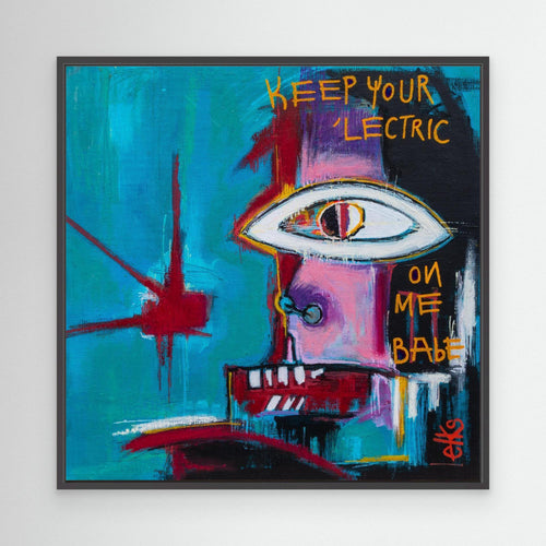 Canvas Art Print - 'LECTRIC EYE (from the 12” Collection) - Nancy Elks Artist