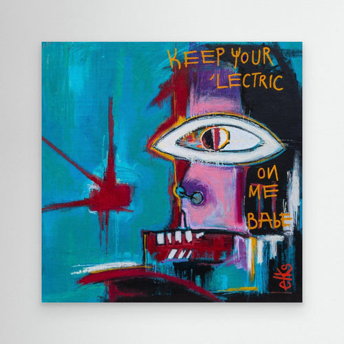 Canvas Art Print - 'LECTRIC EYE (from the 12” Collection) - Nancy Elks Artist
