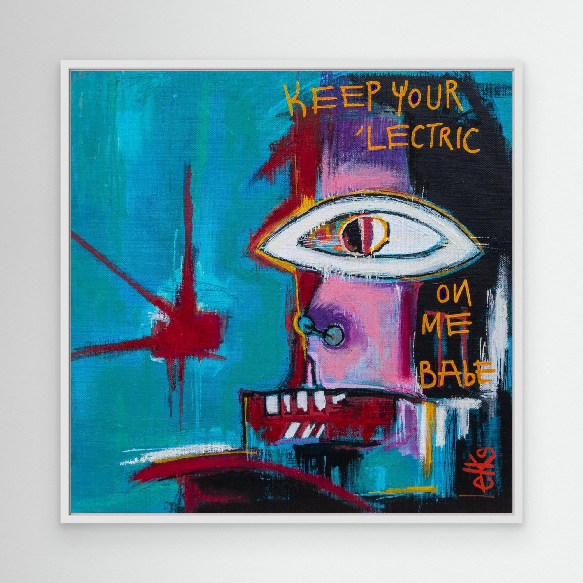 Canvas Art Print - 'LECTRIC EYE (from the 12” Collection) - Nancy Elks Artist
