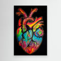 Canvas Art Print - MY RAINBOW BEATING HEART - Nancy Elks Artist