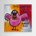 Canvas Art Print - PINK MONKEY BIRD (from the 12” Collection) - Nancy Elks Artist