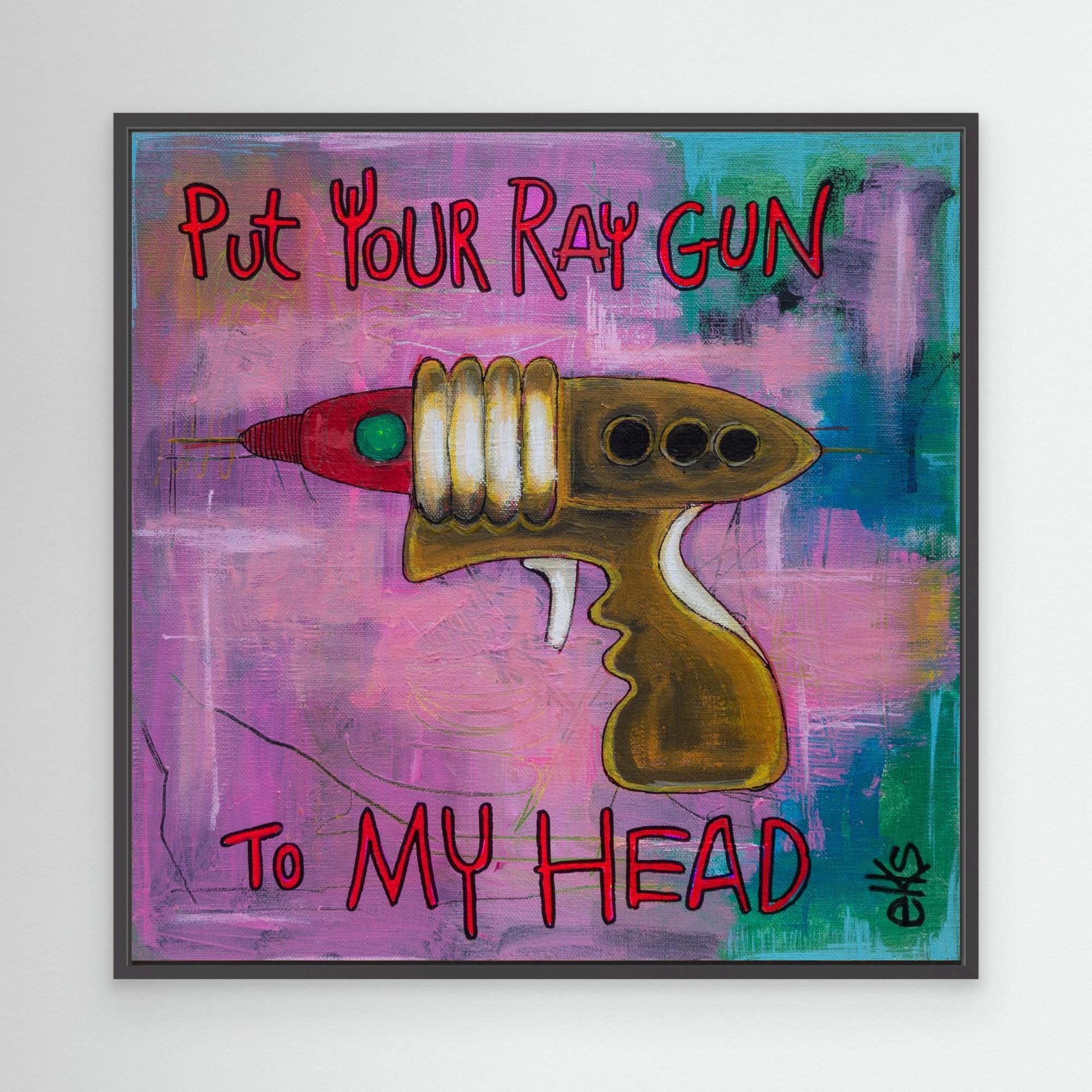 Canvas Art Print - RAY GUN (from the 12” Collection) - Nancy Elks Artist