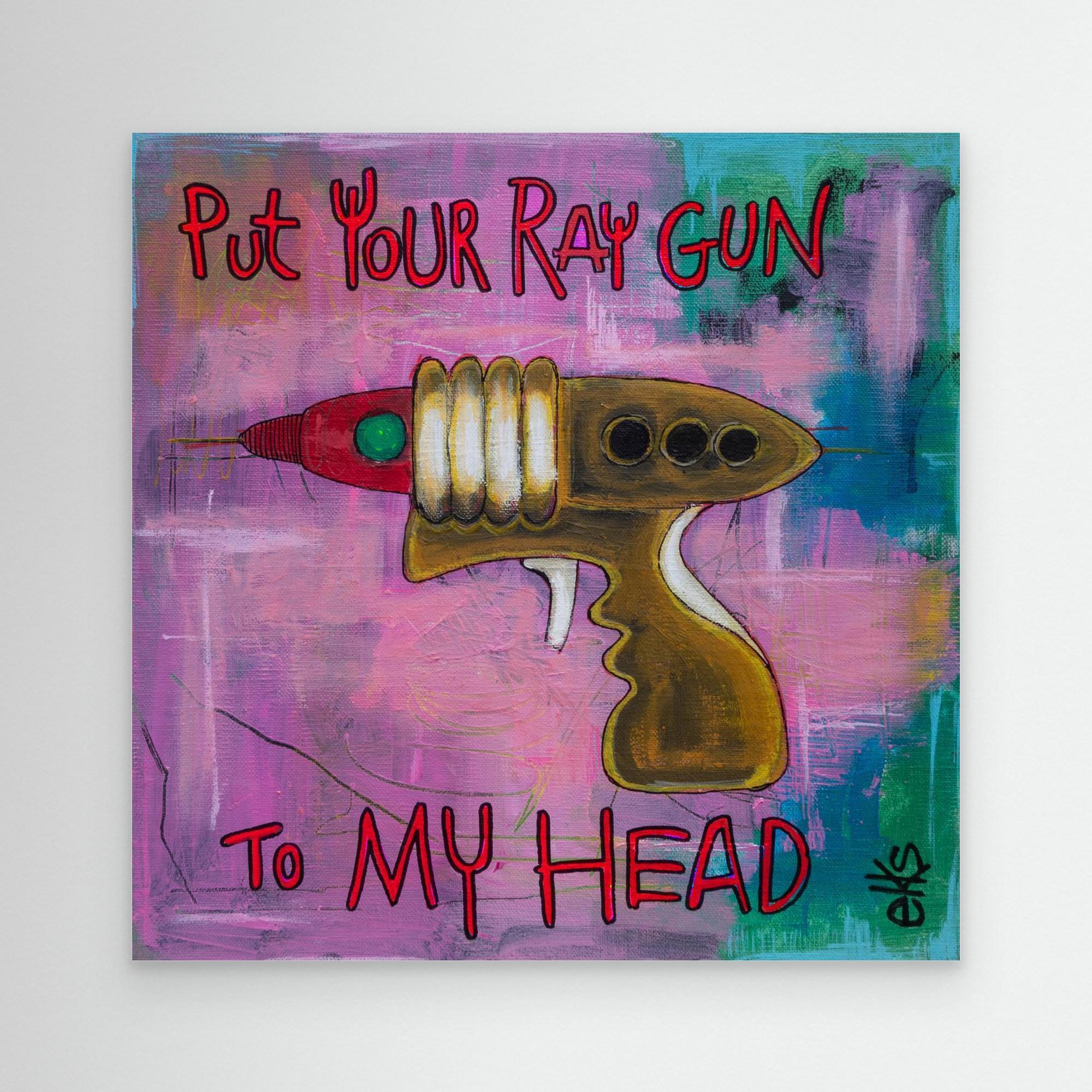 Canvas Art Print - RAY GUN (from the 12” Collection) - Nancy Elks Artist