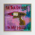 Canvas Art Print - RAY GUN (from the 12” Collection) - Nancy Elks Artist