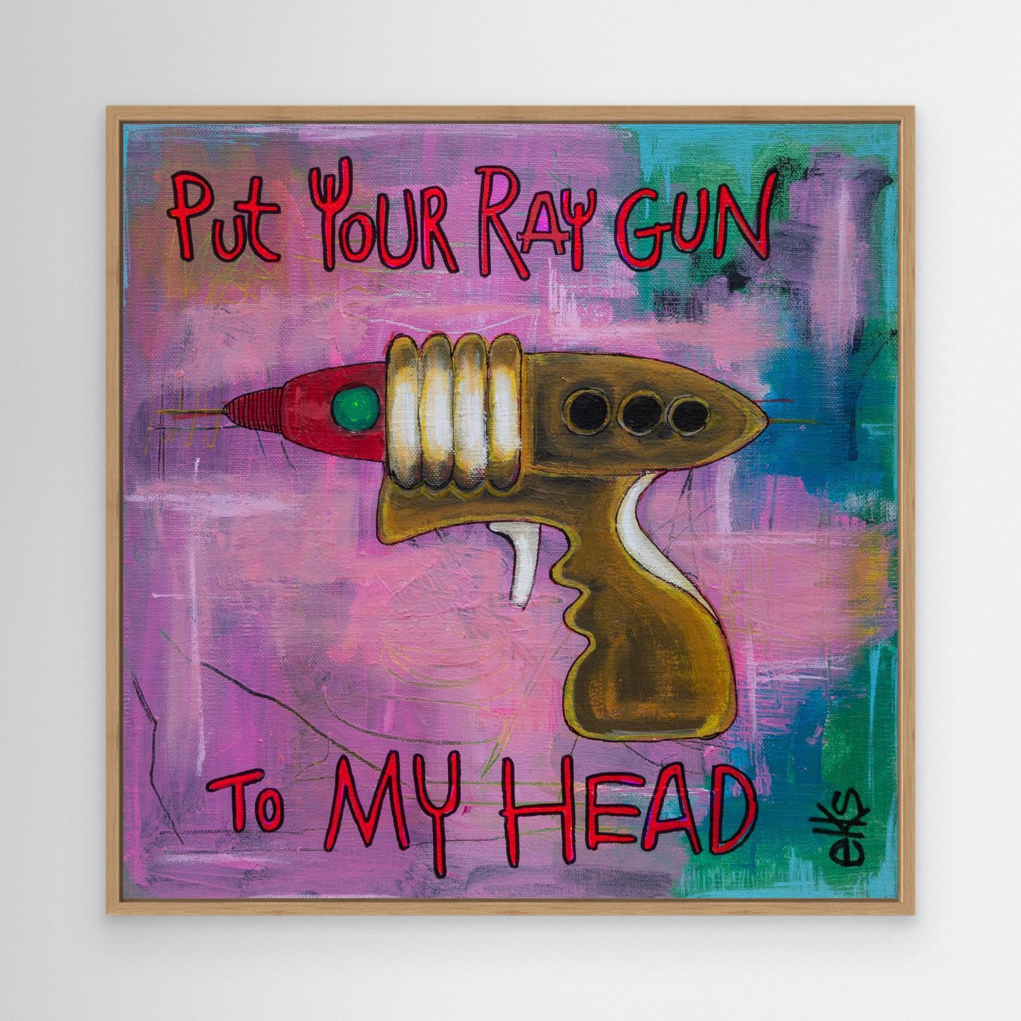 Canvas Art Print - RAY GUN (from the 12” Collection) - Nancy Elks Artist