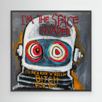 Canvas Art Print - SPACE INVADER (from the 12” Collection) - Nancy Elks Artist