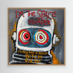 Canvas Art Print - SPACE INVADER (from the 12” Collection) - Nancy Elks Artist